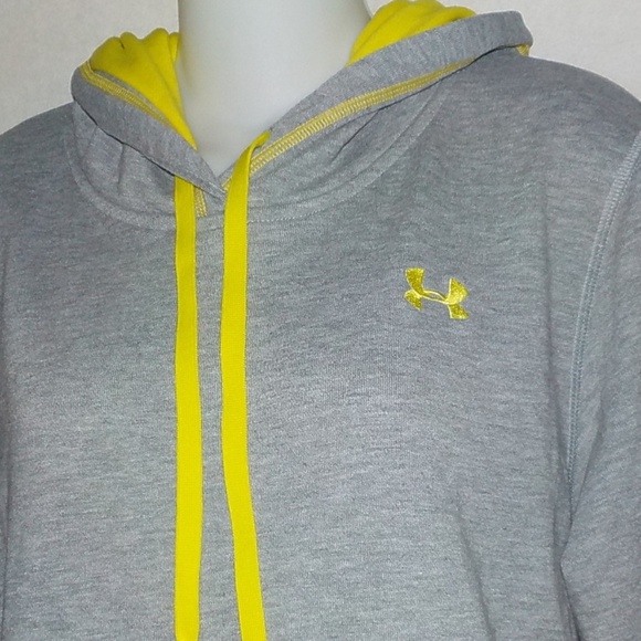 Under Armour sweatshirt hoodie sz L 12 14 gray EUC - Picture 1 of 3